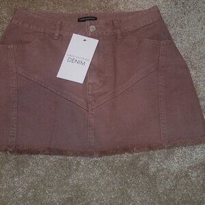 Naked Wardrobe Brown Mini Skirt sz Small